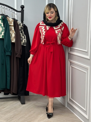 پیراهن ژیله دار شهناز کد : 6068