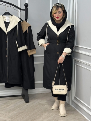 بارانی آستردار کنجد کد : 9067