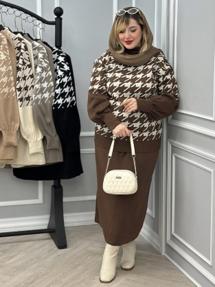 ست بلوز و دامن بافت سلنا کد : 9099