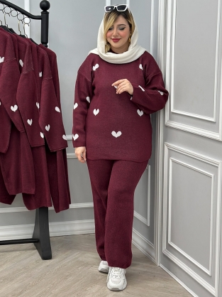 ست بلوز بافت و شلوار مهربان کد : 10035