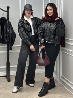 کاپشن چرم فرنیا کد : 10055