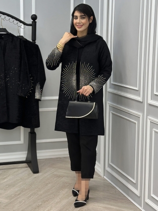 مانتو مخمل روشنا کد : 10111