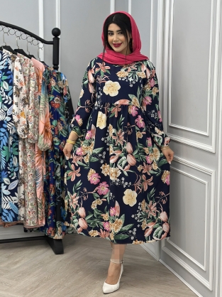 پیراهن نخی ریحانه کد : 2889