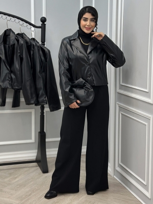 کت چرم ماهلین کد : 10276