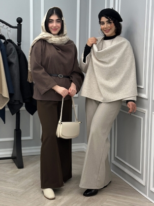 پالتو شالدار تولگا کد : 10294 