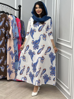 پیراهن لینن ایتالیایی گلرخ کد : 2874