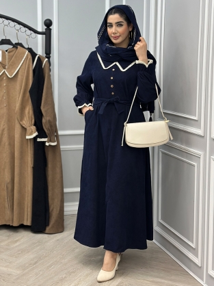 پیراهن مخمل کبریتی پرلان کد : 10343