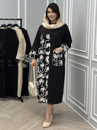 پیراهن لینن نگینا کد : 10469