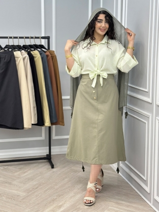 دامن لینن بهناز کد : 10656