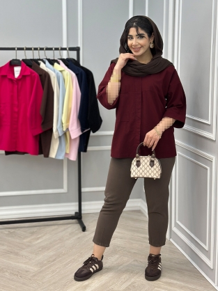 شومیز لینن پرنیا کد : 10690