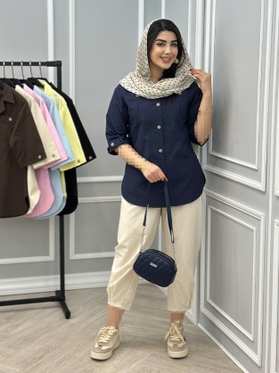 شومیز لینن مهسین کد : 10785
