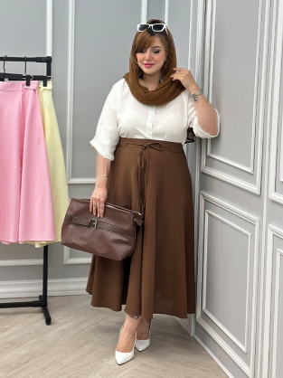 دامن لینن طوبی کد : 110255