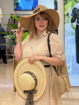 کلاه ساحلی پلنگی کد : 42606