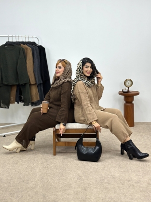 بلوز و شلوار بافت خضرا کد : 110504